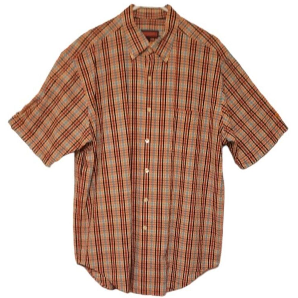 Austin Reed Vintage 90s Plaid Short Sleeve Shirt L GrandpaCore DadShirt Prep